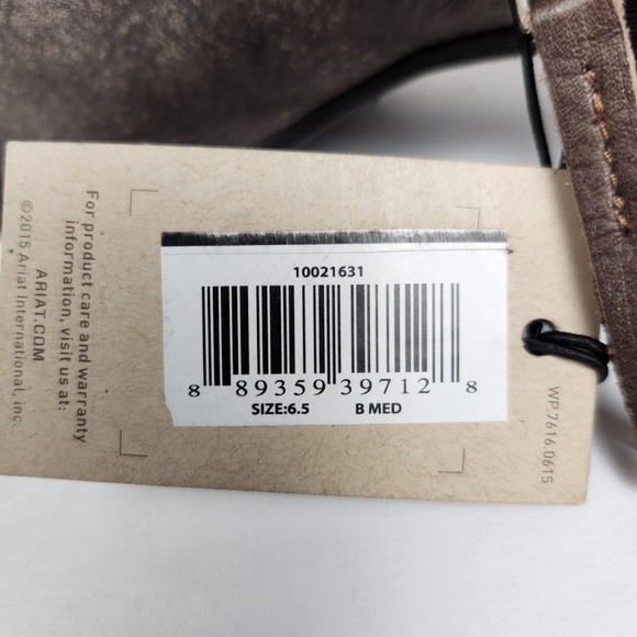 Ariat Brown Ankle Boots with Fringe - Picture 9 of 15